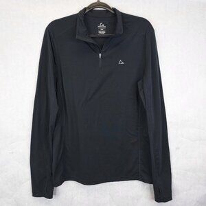 Paradox Base Layer 1/4 Zip Shirt Men M Black Merino Wool Drirelease Performance